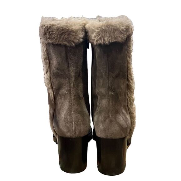 Aquatalia Brown Suede Shearling Boot Made in Italy NWOB Size 8 1/2 - Picture 6 of 8